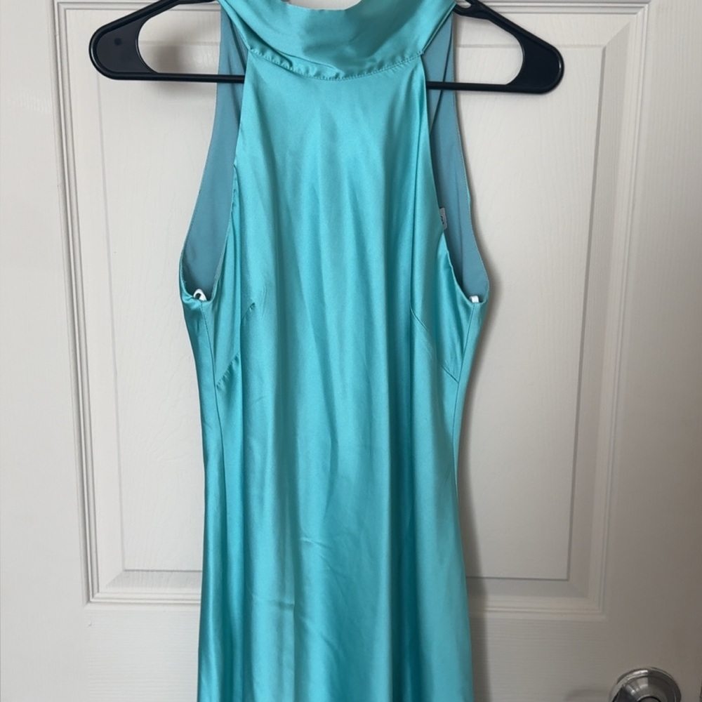 Sleeveless Aqua Dress